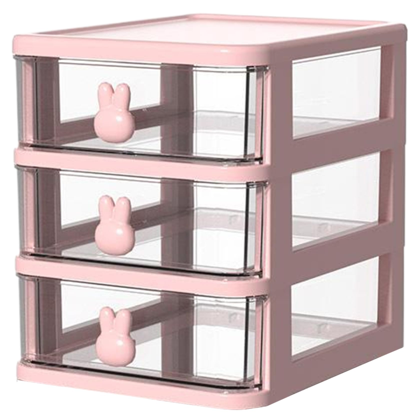 Organisateur de bureau kawaii avec tiroir de rangement maquillage et pinceaux