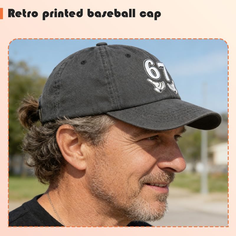 Gorra número 67 vintage de béisbol para cumpleaños miniatura 2