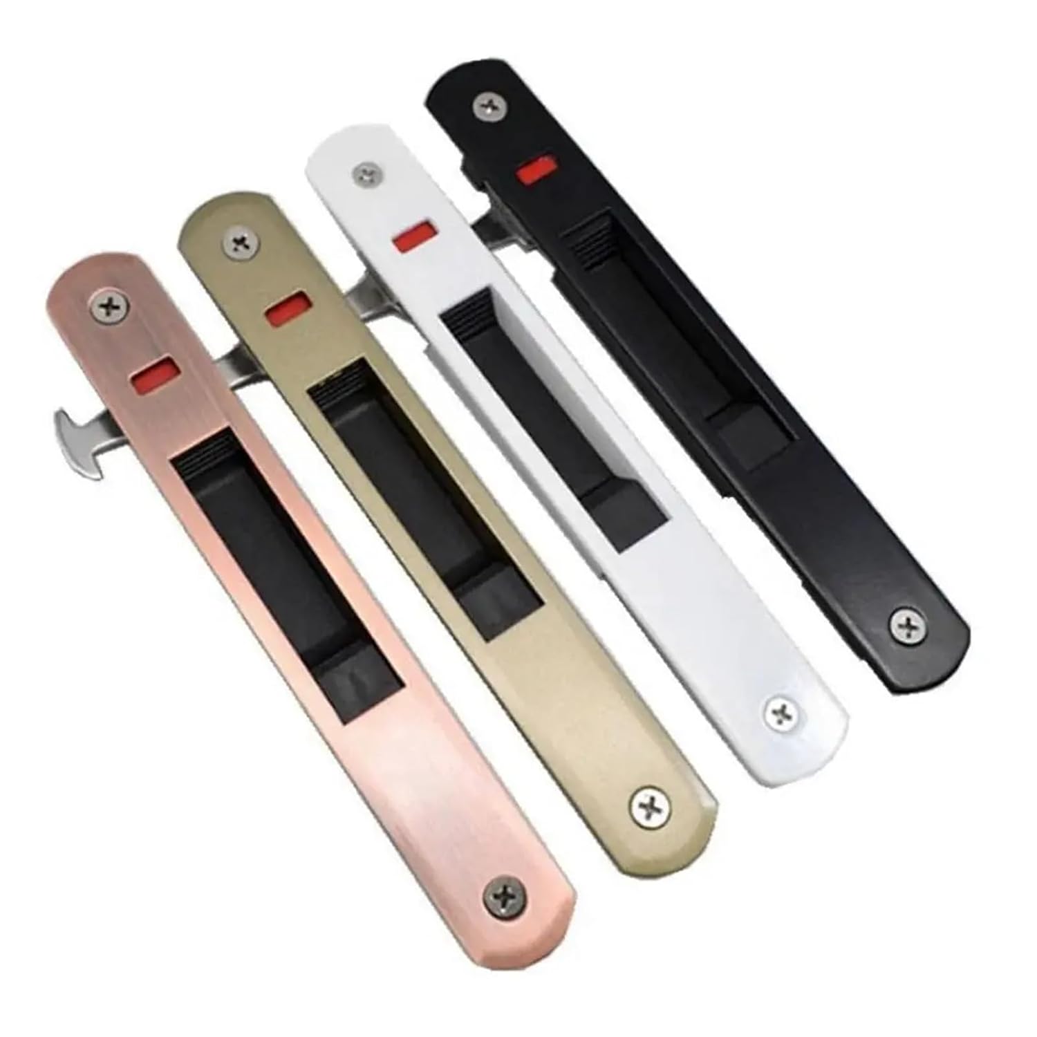 Sliding Glass Door Window Handle Lock Hook Style Flush Mount Zinc Alloy 1Pcs(Color 1 Single)