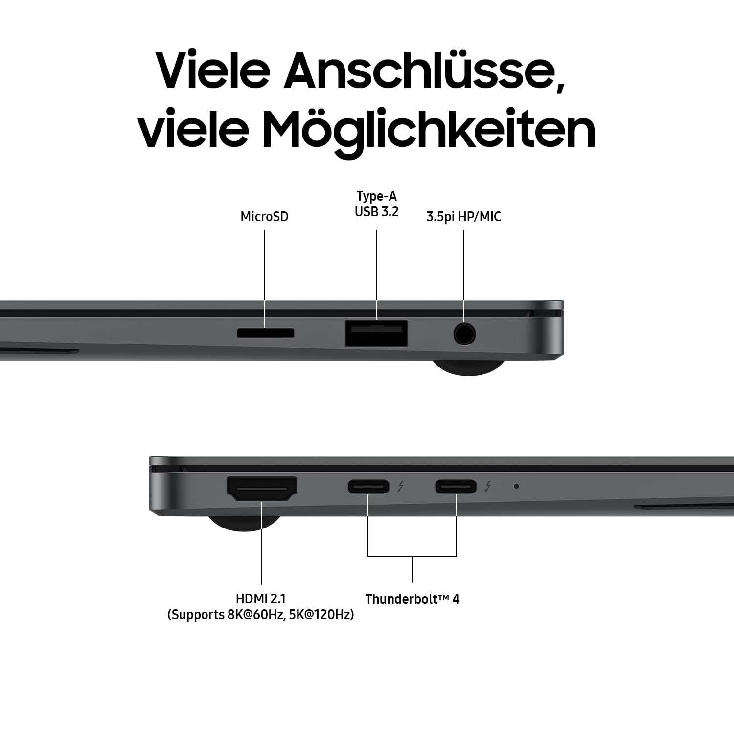 Samsung Galaxy Book5 Pro AI-Laptop, 16-Zoll-Display, AI-Notebook mit Intel Core Ultra 5 Prozessor, 16 GB RAM, 512 GB Speicher, Copilot+ PC, Moonstone Gray, 3 Jahre Herstellergarantie