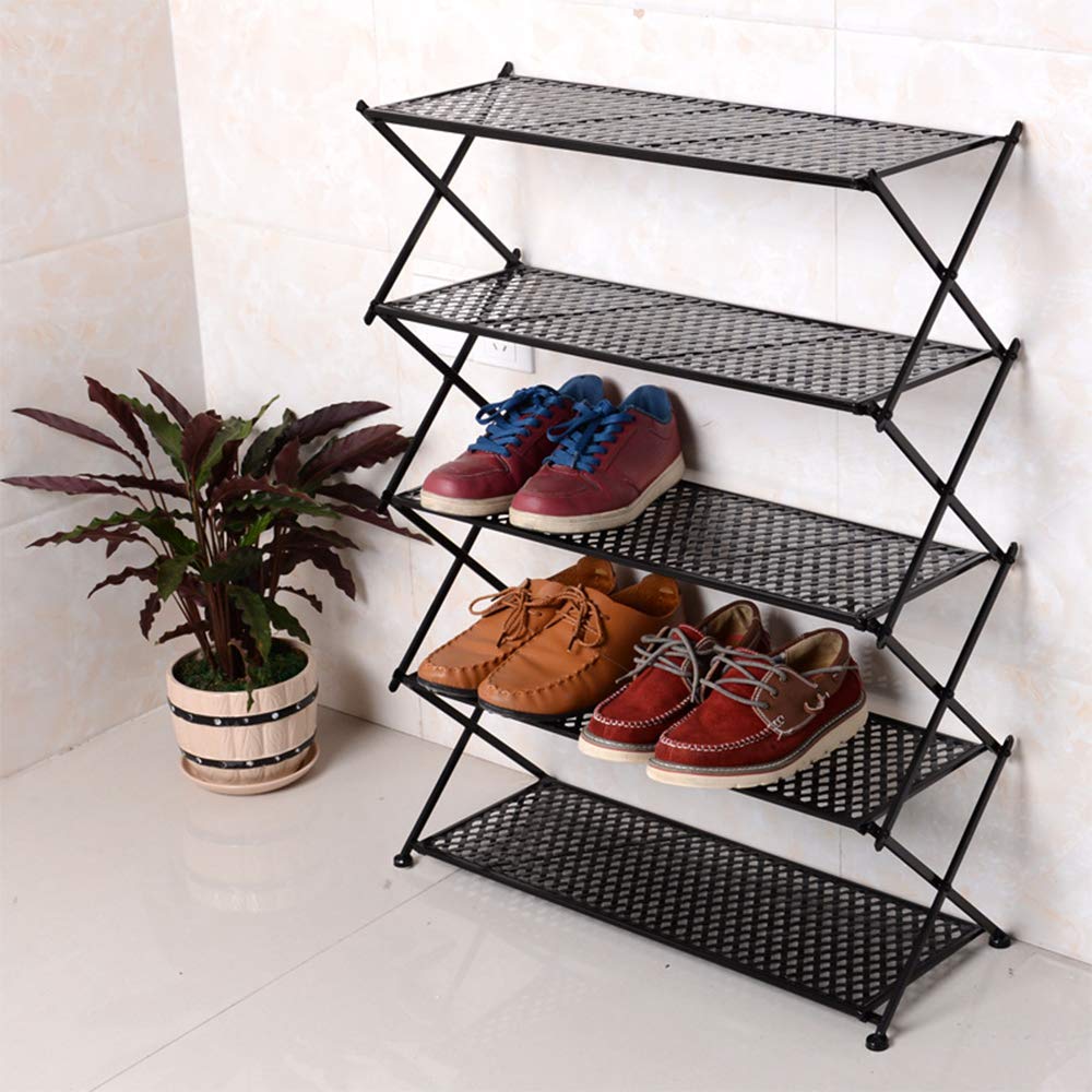 Faltbares Schuhregal - Stabiles Metall 4 Ebenen Stapelbares Lagerregal für Zuhause Schnelle Montage ohne Werkzeug Stilvolles weißes Finish Platzsparendes Design