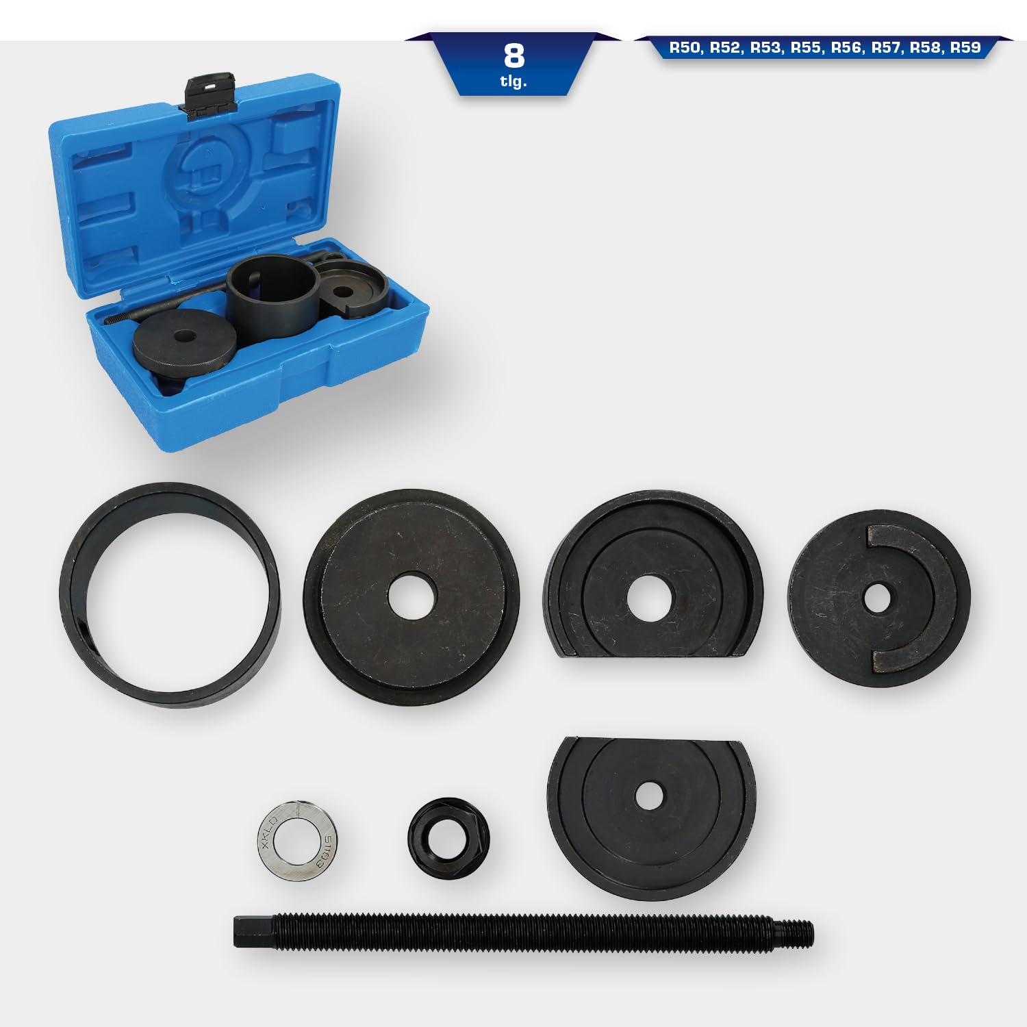BRILLIANT TOOLS BT671850 Zestaw narzędzi do łożysk silent, BMW Mini, 7-szt [Powered by KS TOOLS]