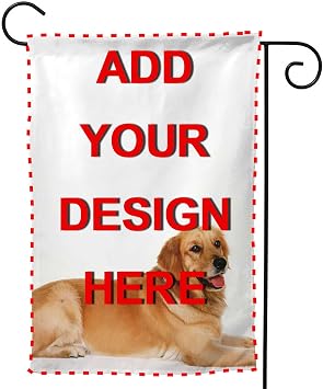 Custom Garden Flag Personalized Yard Flags Add Your Logo for Customized Lawn Banner Double Sided Home Wall Decoration 12.5"x18"
