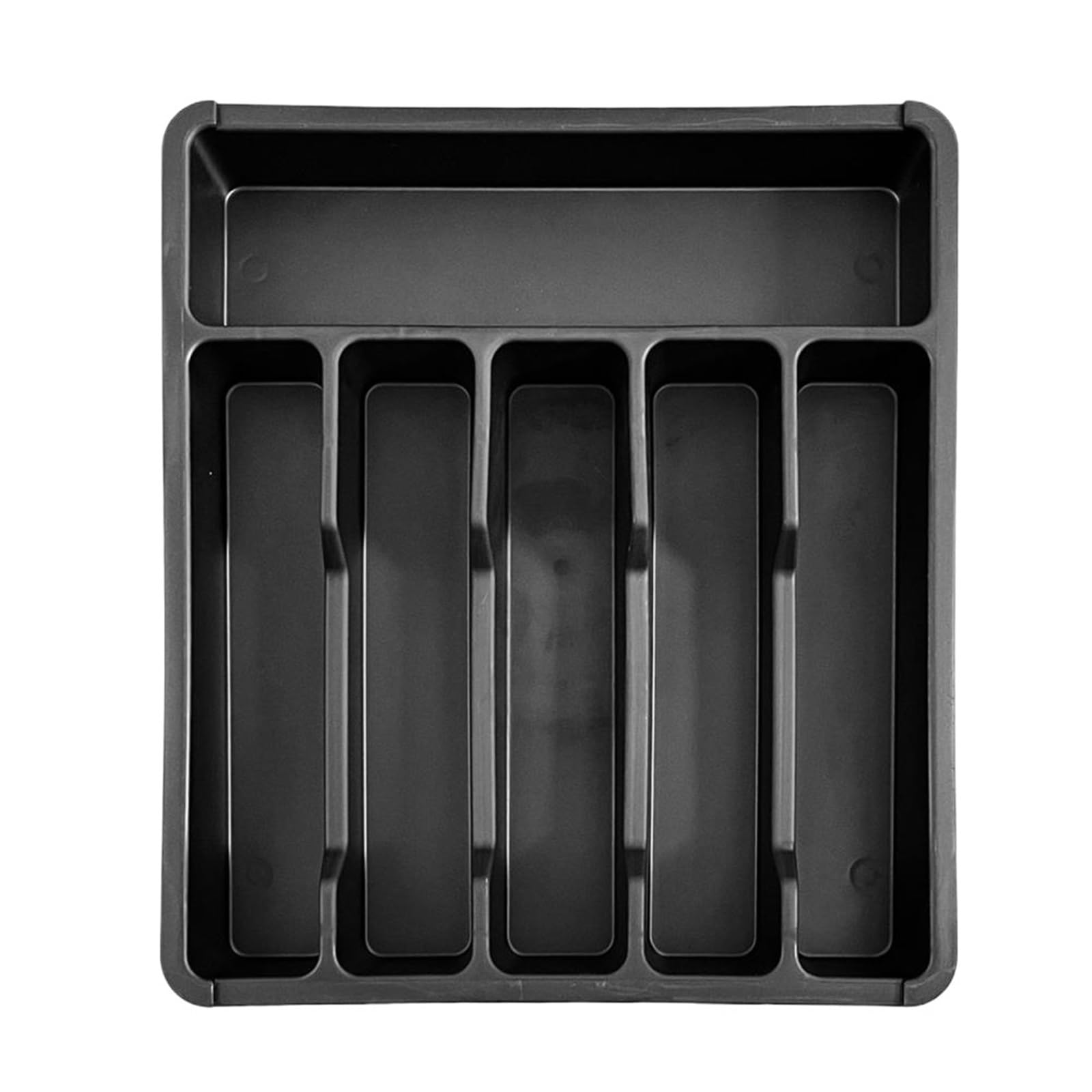 1 Stück Schubladen-Organizer-Tablett for Küchenschubladen, ausziehbarer Besteckhalter, verstellbarer Utensilienteiler FüR LöFfel Und Gabeln(Black)