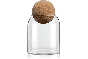 ComSaf Glass Jar with Lid for Cotton and More