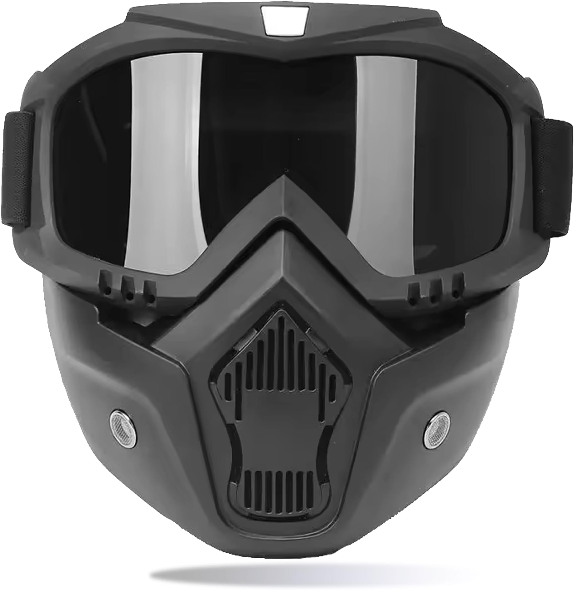 OTO2EYE TPU Goggle Mask Anti Scratch UV Protective Open Face & Eyewear Windproof Dirt Shield Adjustable Strap Soft Foam Padded Detachable for Cycling Bike Off Road Racing Riding