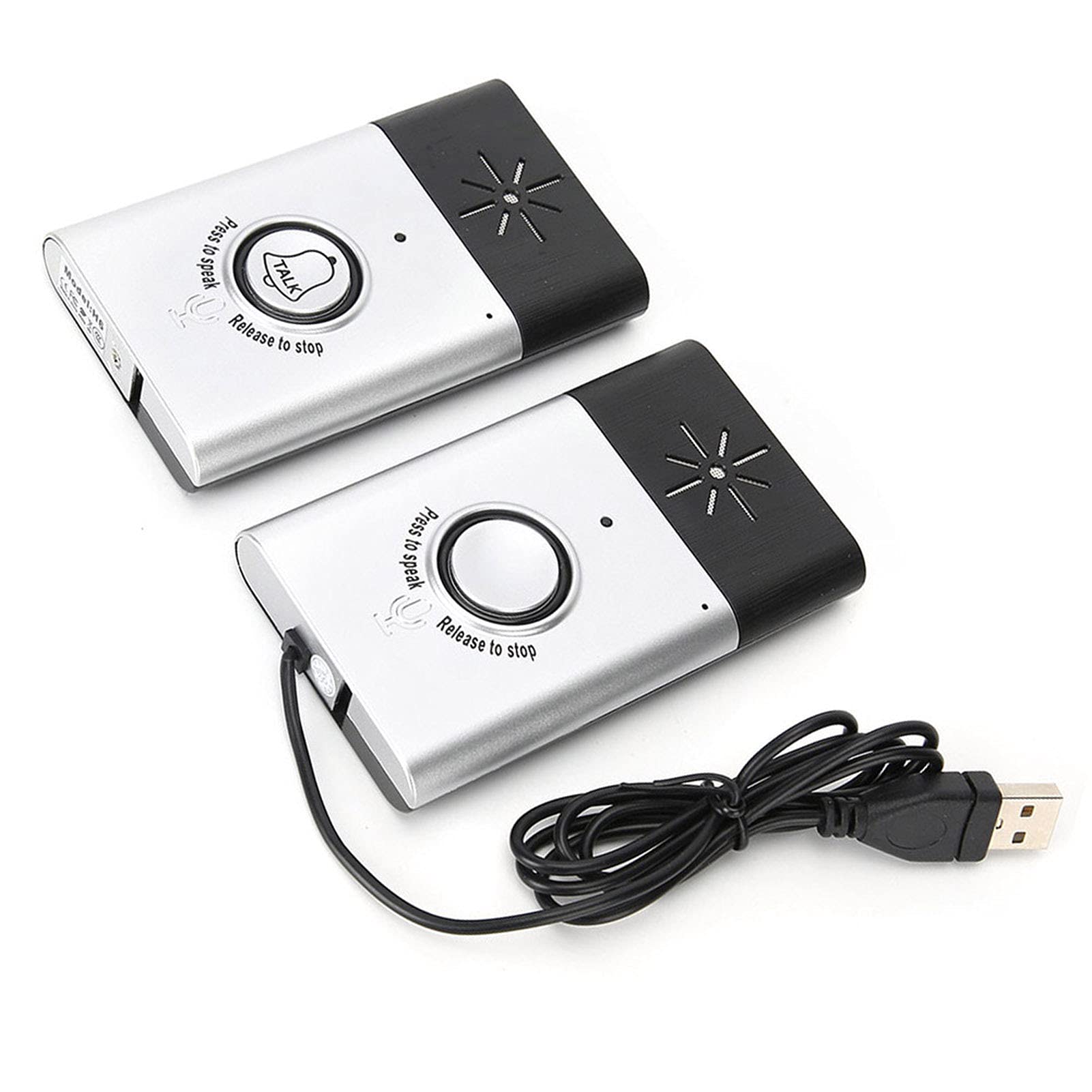 Kit de Timbre inalámbrico,intercomunicador de Voz de Doble vía,Timbre de Voz Inteligente inalámbrico,de intercomunicación Exterior Interior,de intercomunicación con Altavoz