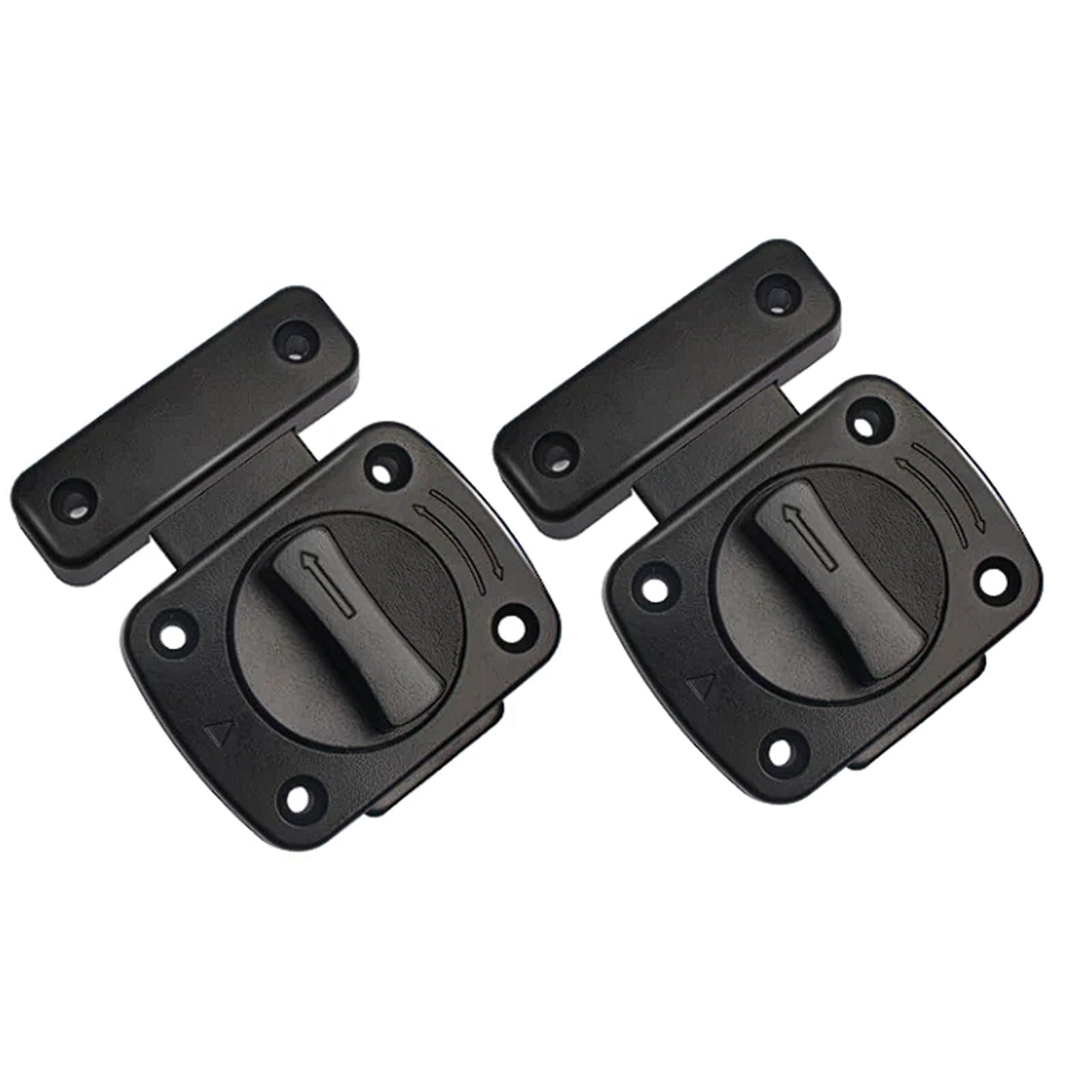 Oufeijia Eur Women's Nero 2-Pack Zinc Alloy Latch, Drill-Free Security Door Lock For Sliding, Left/Right Rotating, Thickened Anti-Theft(,M)