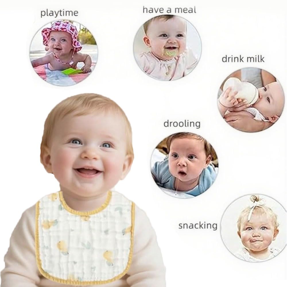 Oaygat 8 Pack Baby Bandana Dribble Bibs Soft and Absorbent Drool Bibs Cotton Infant Bib Breathable Infant Newborn Baby Feeding Teething Bib with Adjustable Snaps for Unisex Newborn and Toddlers 0-36M - Image 2