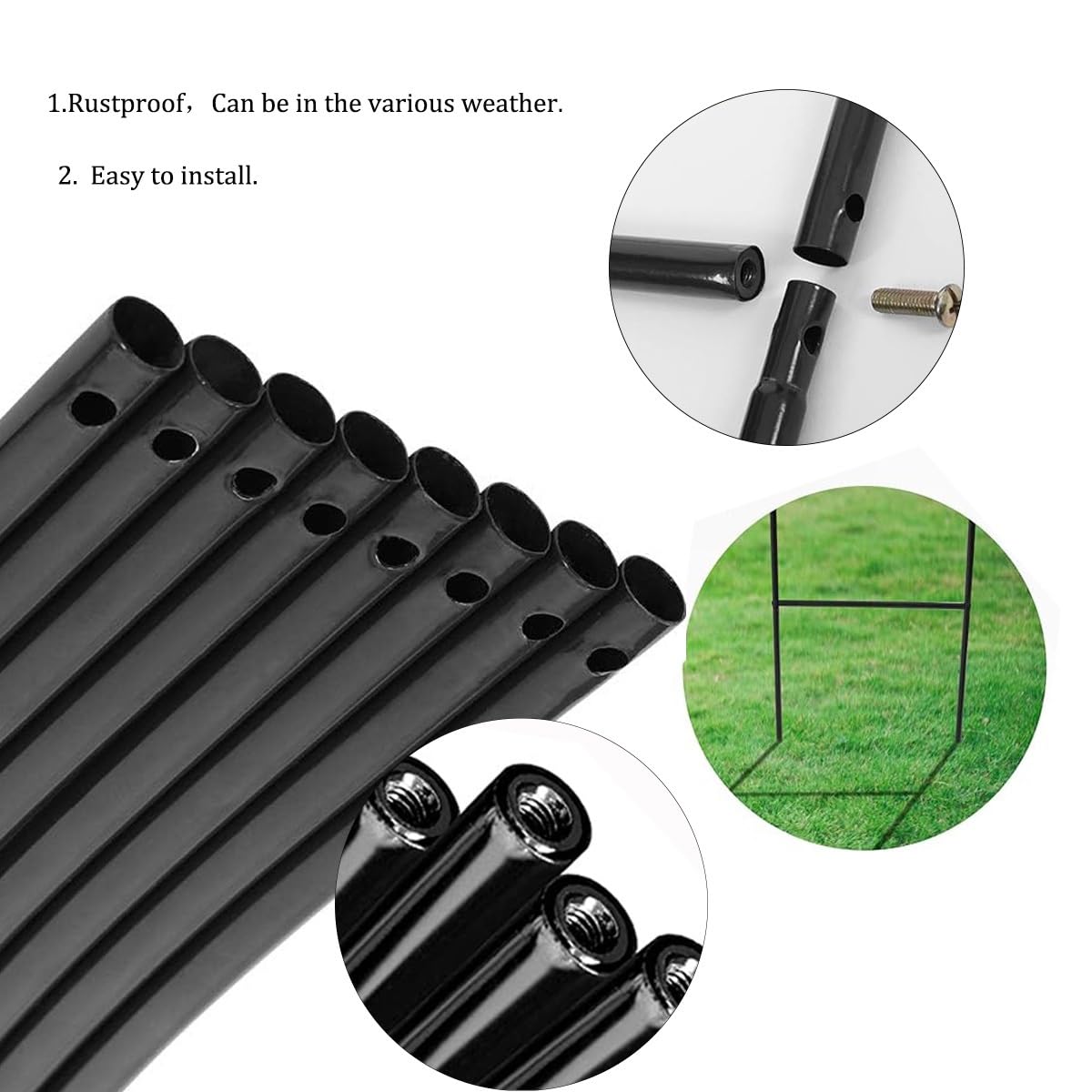 Gartenbogen Kletterpflanzen Metall Rosenlaube Hochzeit Pergola Outdoor Dekoration für Gartenparty Grün Rankhilfe (200x230x40cm)