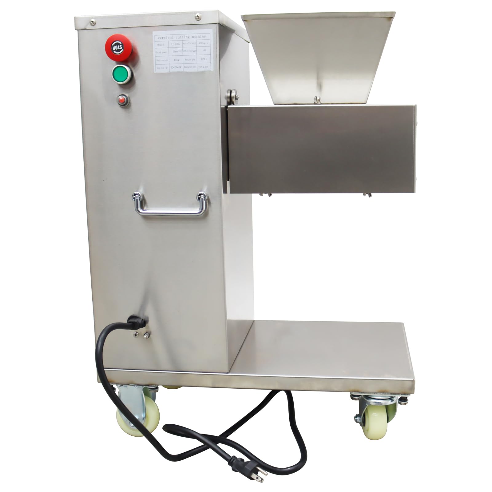 Maszynka do mielenia mięsa, komercyjna krajalnica do mięsa, krajalnica do mięsa 7mm ostrze elektryczna krajalnica do steków wieprzowych 110V 400KG/H dla sklepu mięsnego