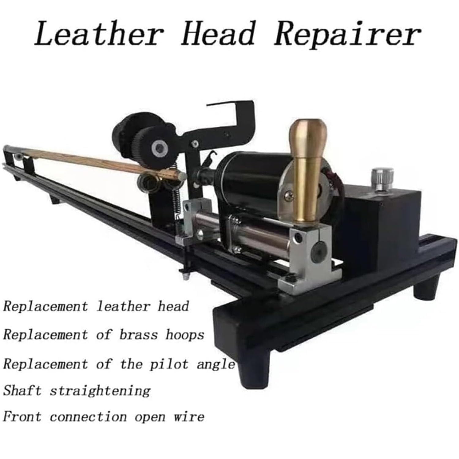 Kit de réparation de queue de billard, outil 7 en 1 pour réparation de queue de billard, anneau de remplacement en laiton, redressement de queue, remplacement du cuir