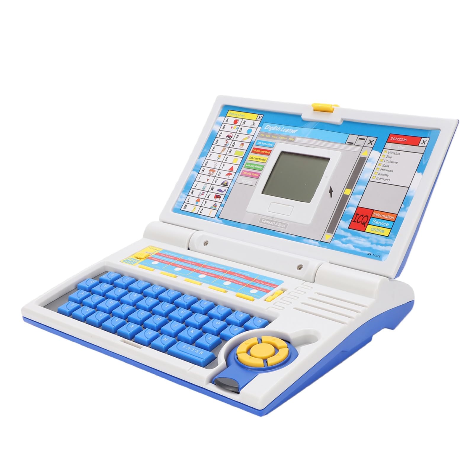 PUSOKEI Computer Educativo per Bambini in Inglese, Learning Laptop with | Toddler Learning Laptop with Spelling and Music, ABC Learning Toy for Children