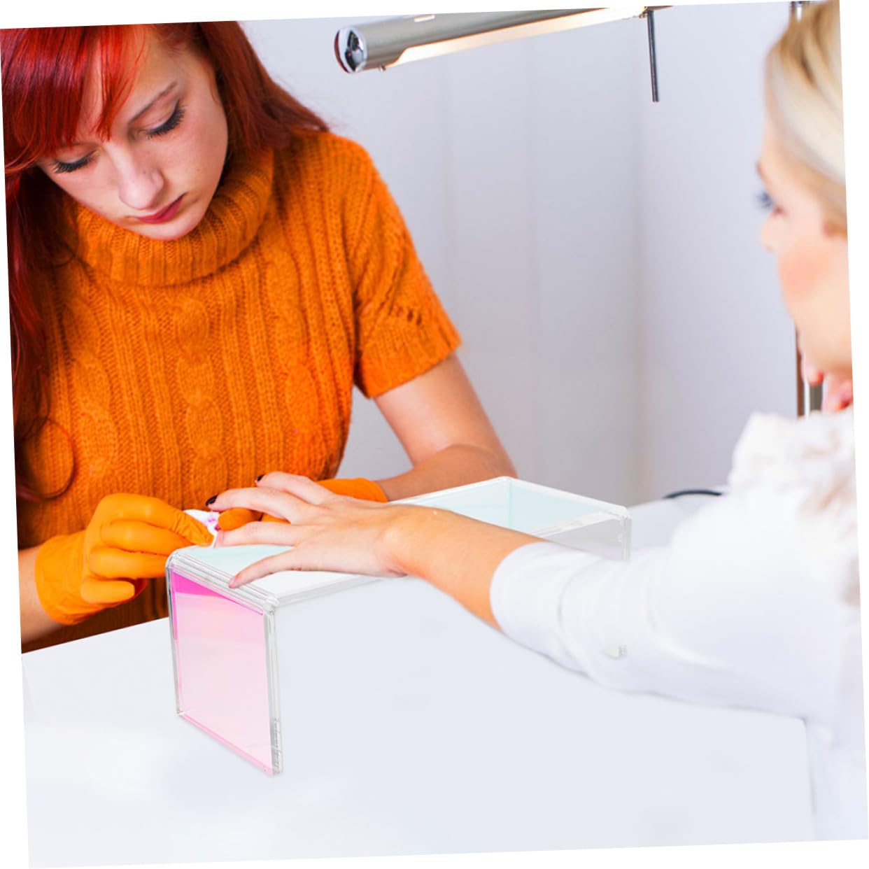 Cuscino Poggiamano Manicure in Acrilico, Supporto Unghie | Uso in Salone e Lavorazioni Manicure, Sostegno per Polso, Aiuta a Rilassare la Muscolatura Rigida