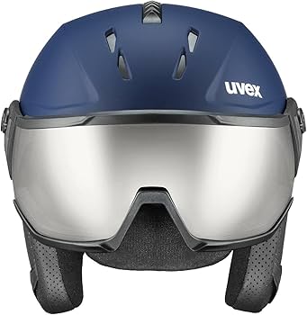 美品　uvex スキー・スノーボードヘルメット グレー uvex バイザー付スキー・スノーボード用ヘルメット グレー