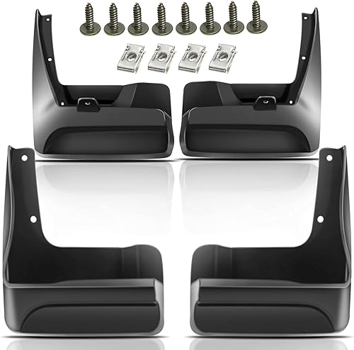 Miniatura 9 de YHTAUTO Juego de 4 protectores contra salpicaduras para Toyota Sienna 2011 2012 2013 2014 2015 2016 2017, no apto para modelo SE, delantero y