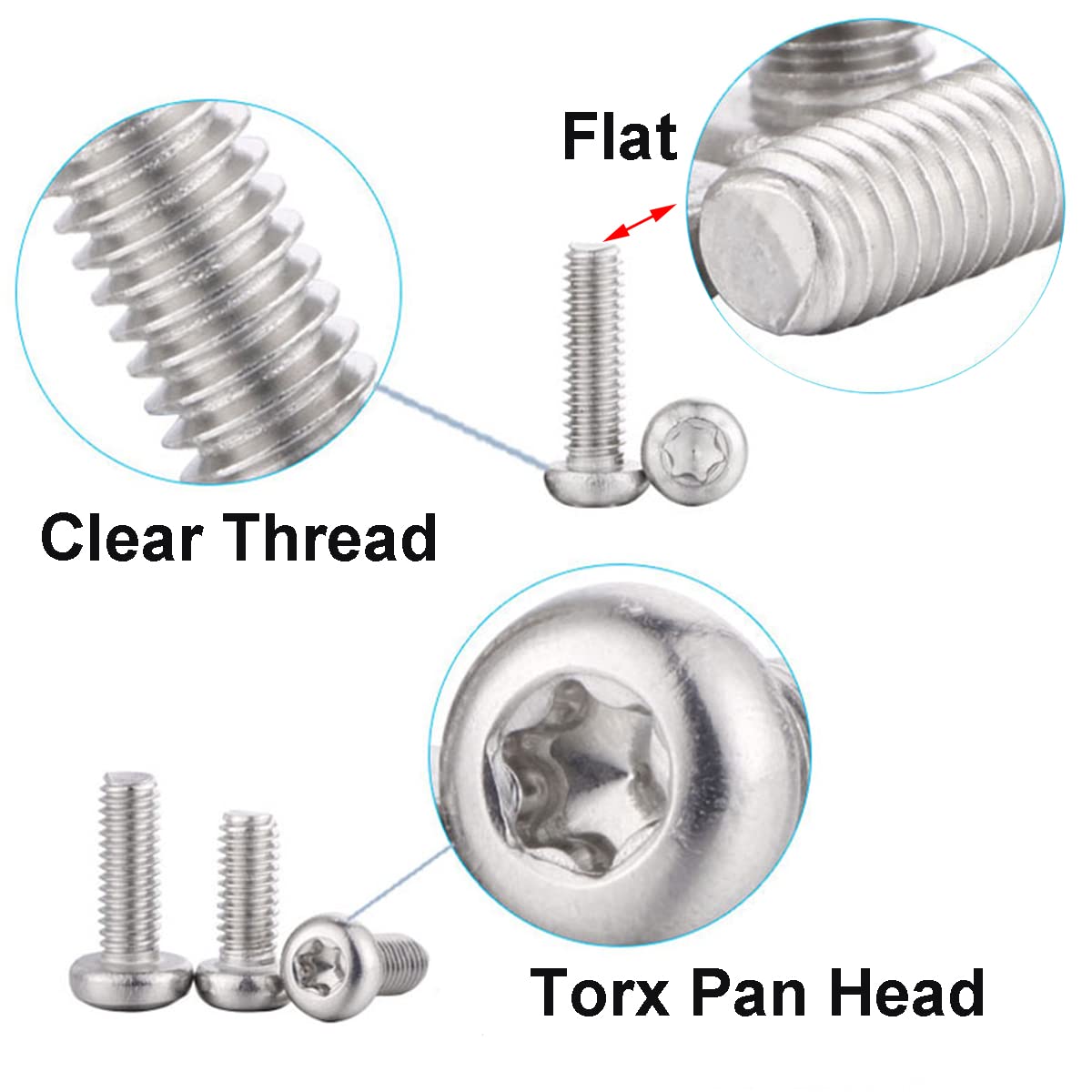 Qrity 25 Pezzi Vite Torx, M5 x 16mm Viti a Macchina Torx, Bulloni a Testa Tonda Viti, Pulsante Testa Torx Viti a Macchina, Filettatura Completa