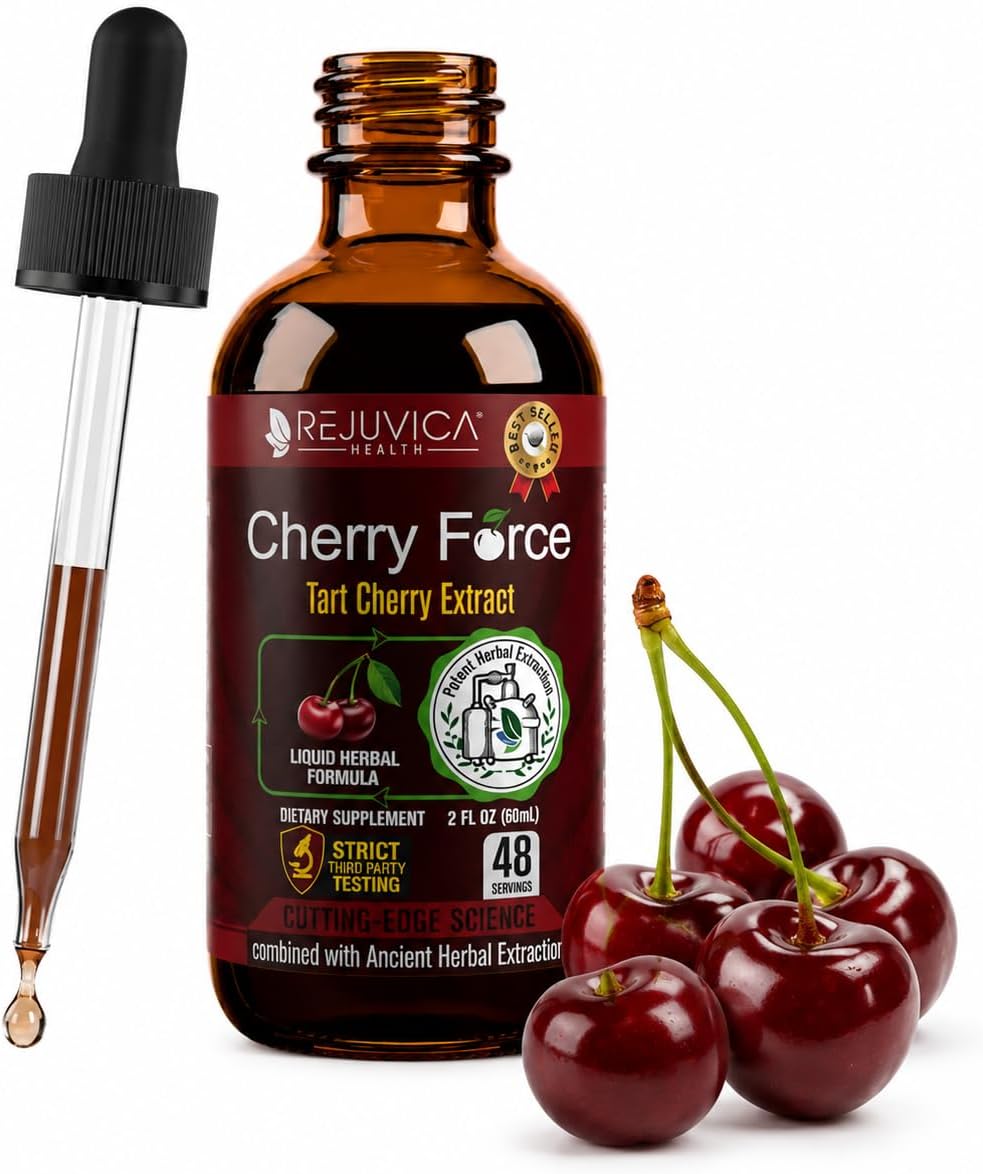 Cherry Force - Real Tart Cherry | All-Natural Liquid Solution for 2X Absorption | Uric Acid & Inflammation Support
