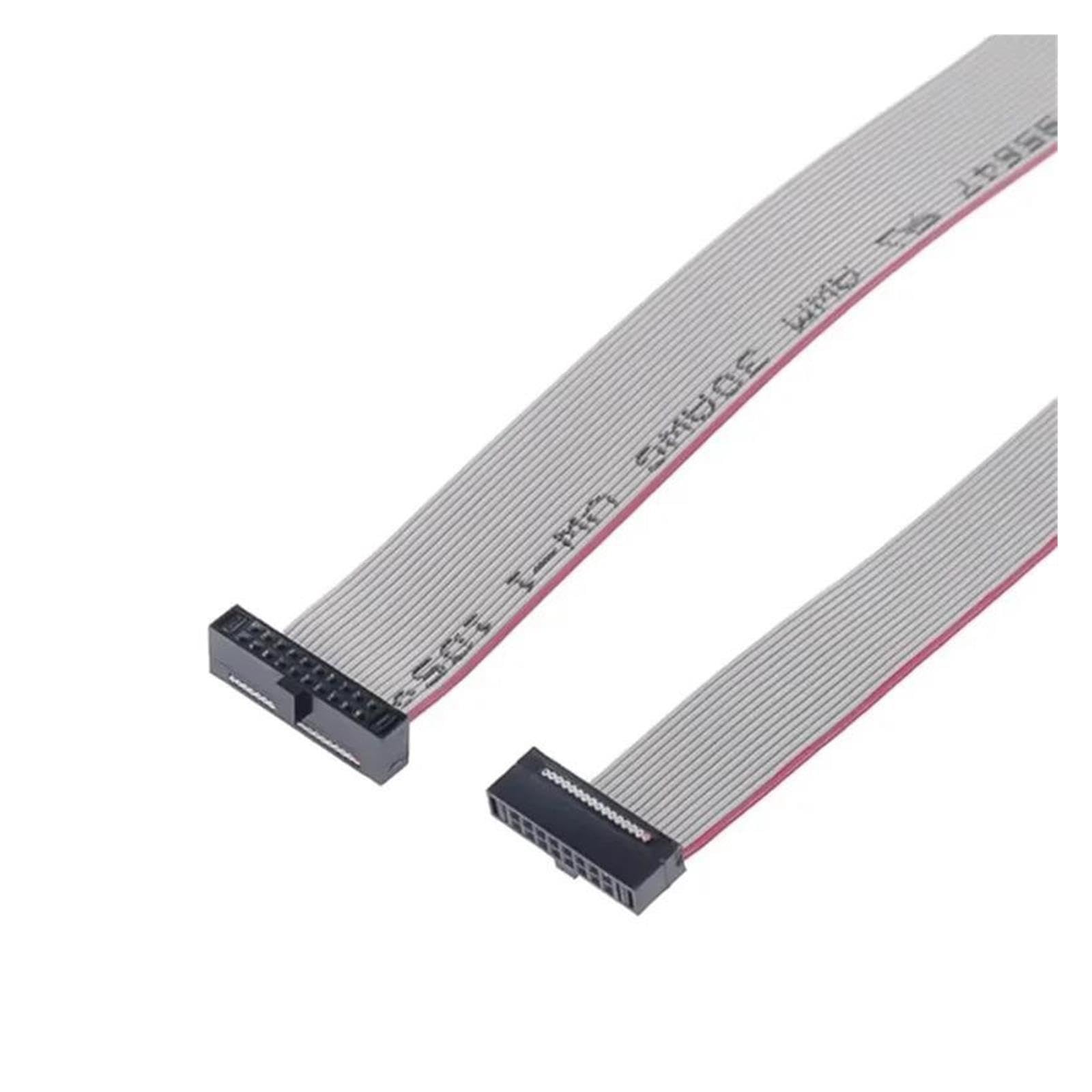 Cavo a nastro piatto grigio 1 pz FC 1.27mm Passo Grigio Cavo Dati a Nastro Piatto IDC Doppie Estremità Stessa Direzione 6P/10/14/16/20/30/34/40/50 Spille JTAG ISP Scarica(1m,2x15 30P)