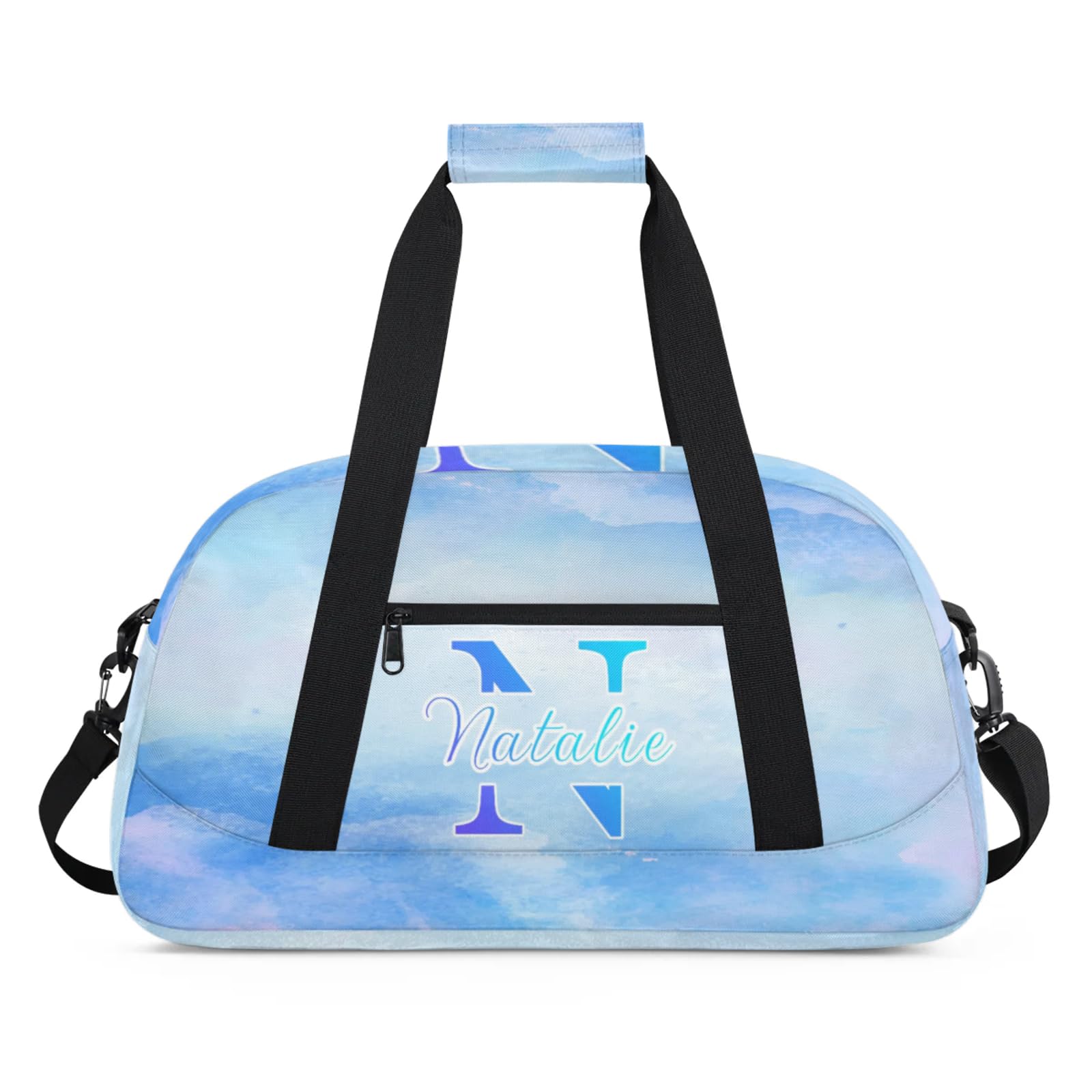 Personalized Kids Sports Duffel Bag with Name Custom Gym Dance Bag for Boys Girls Waterproof Weekender Overnight Bag for Travel Cheerleading Gymnastics Landscaping