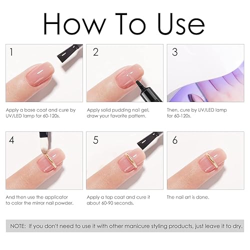 Miniatura 6 de KYDA 2 unidades de gel de uñas 3D de 0.3 fl oz, transparente y negro, 3 en 1 para escultura de uñas para tallar, pintura y molde, pegamento de