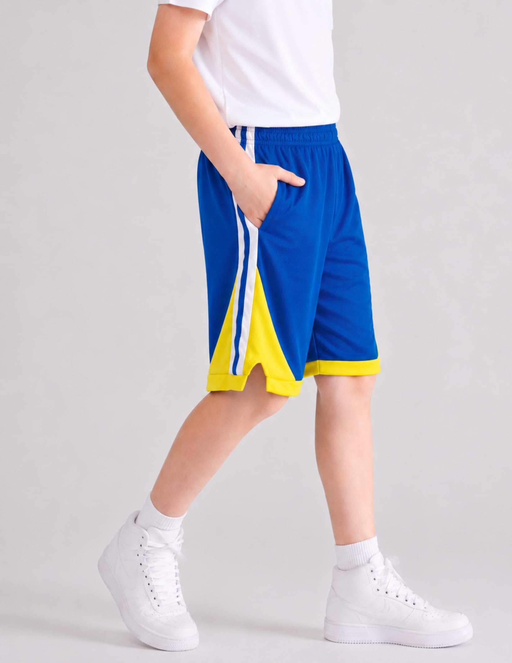 Liberty Imports Confezione da 5 pantaloncini da basket Big Boys Youth Quick Dry Athletic Performance con tasche