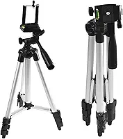 Tripé para Celular e Câmera Profissional 1,3m Universal, Pedestal de Alumínio com Suporte Ajustável, Bolsa de Transporte, Regulagem de Altura para Fotos, Vídeos e Lives, Garantia