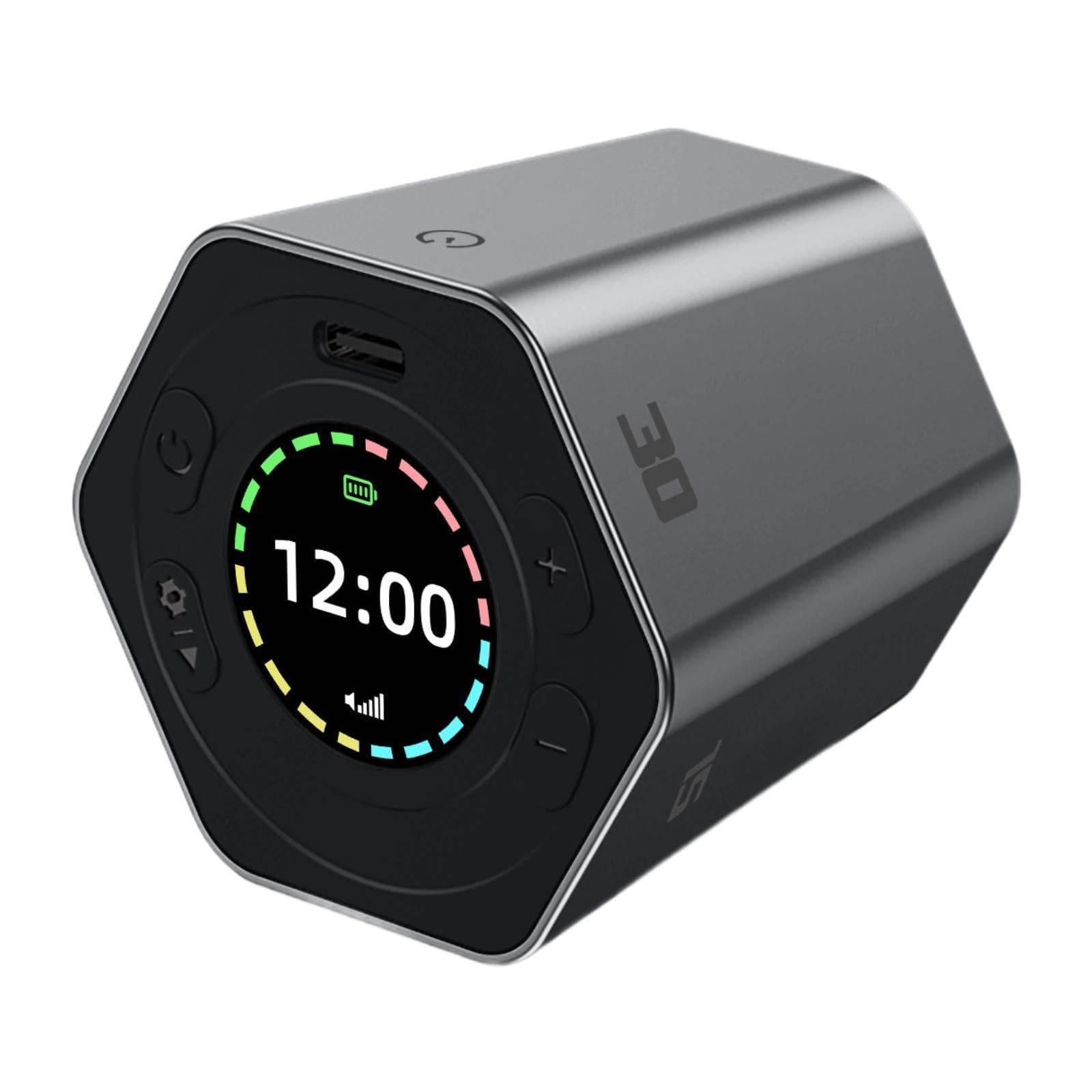 Fenteer Pomodoro Timer Flip Timer 5/15/25/30/45/60min Cuenta regresiva personalizada para cocinar, gris