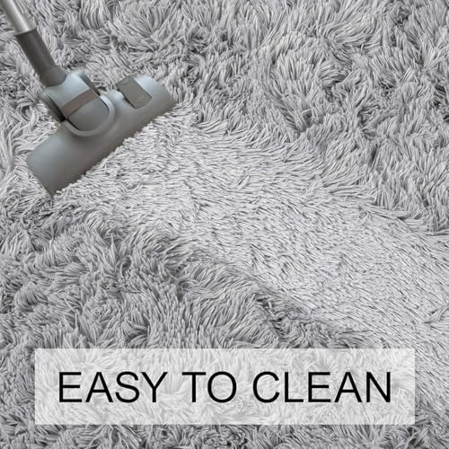 Tapis moderne à poils longs gris foncé 55 x 190 cm extra large