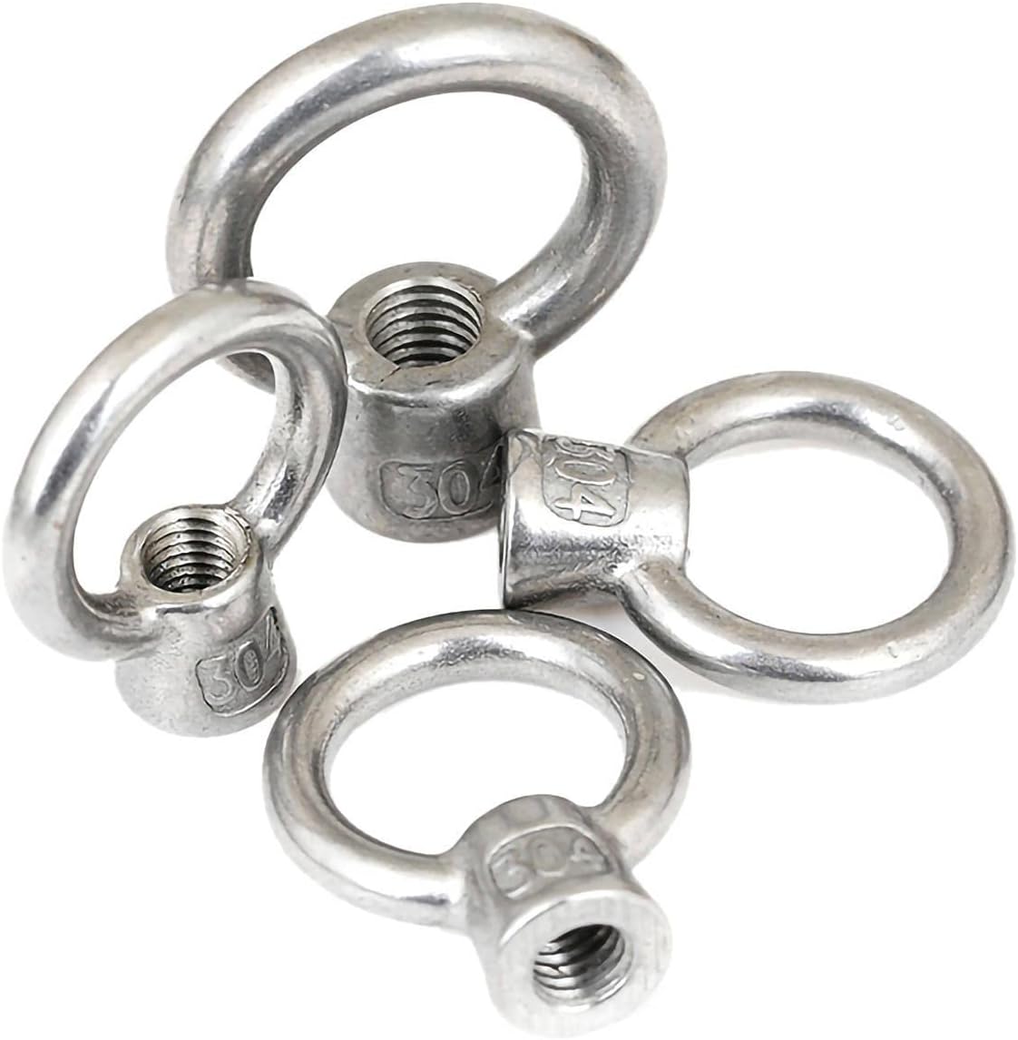 M16 M20 M24 304 Stainless Steel Japanese Style Threaded Ring Shape Eyed Nuts Anti-corrosion - (Dimensions: M20(1 Piece))