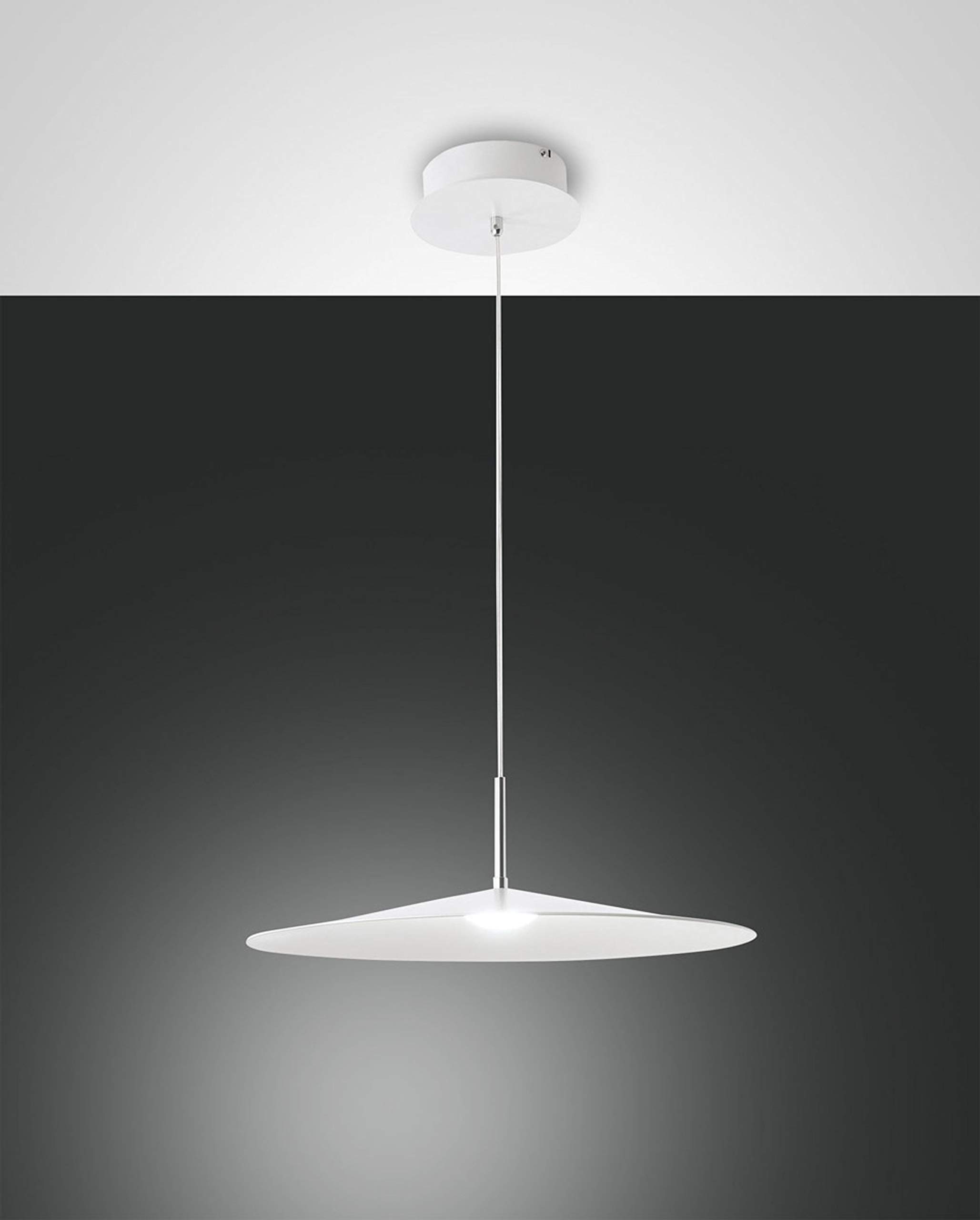 Fabas Luce Kasa lámpara colgante LED 18 W metal blanco metal/metacrilato blanco/satinado IP20