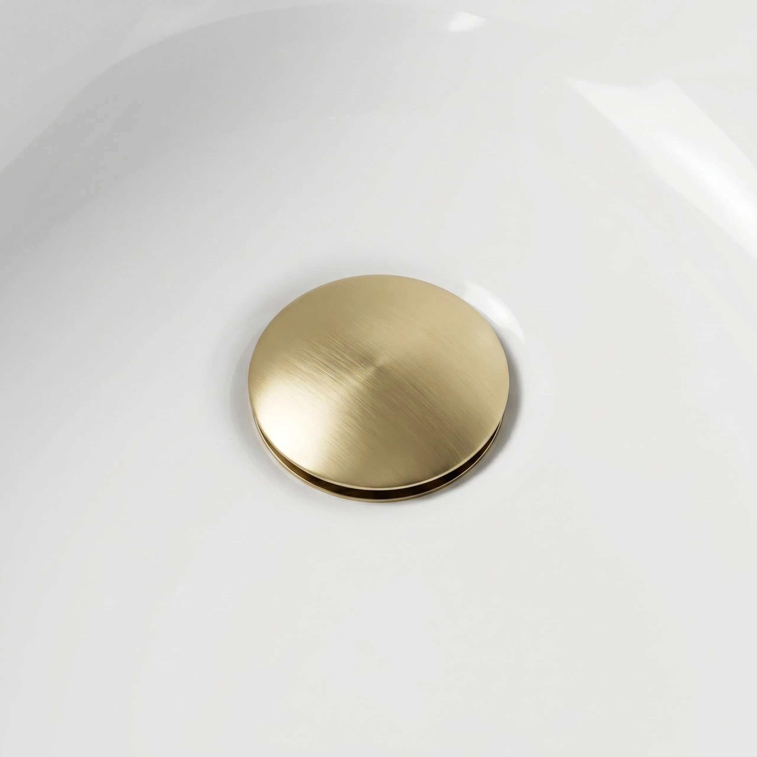 Rea - Bañera Tapón Klik-Klak - Latón - Oro Cepillado - 7x7x6 cm