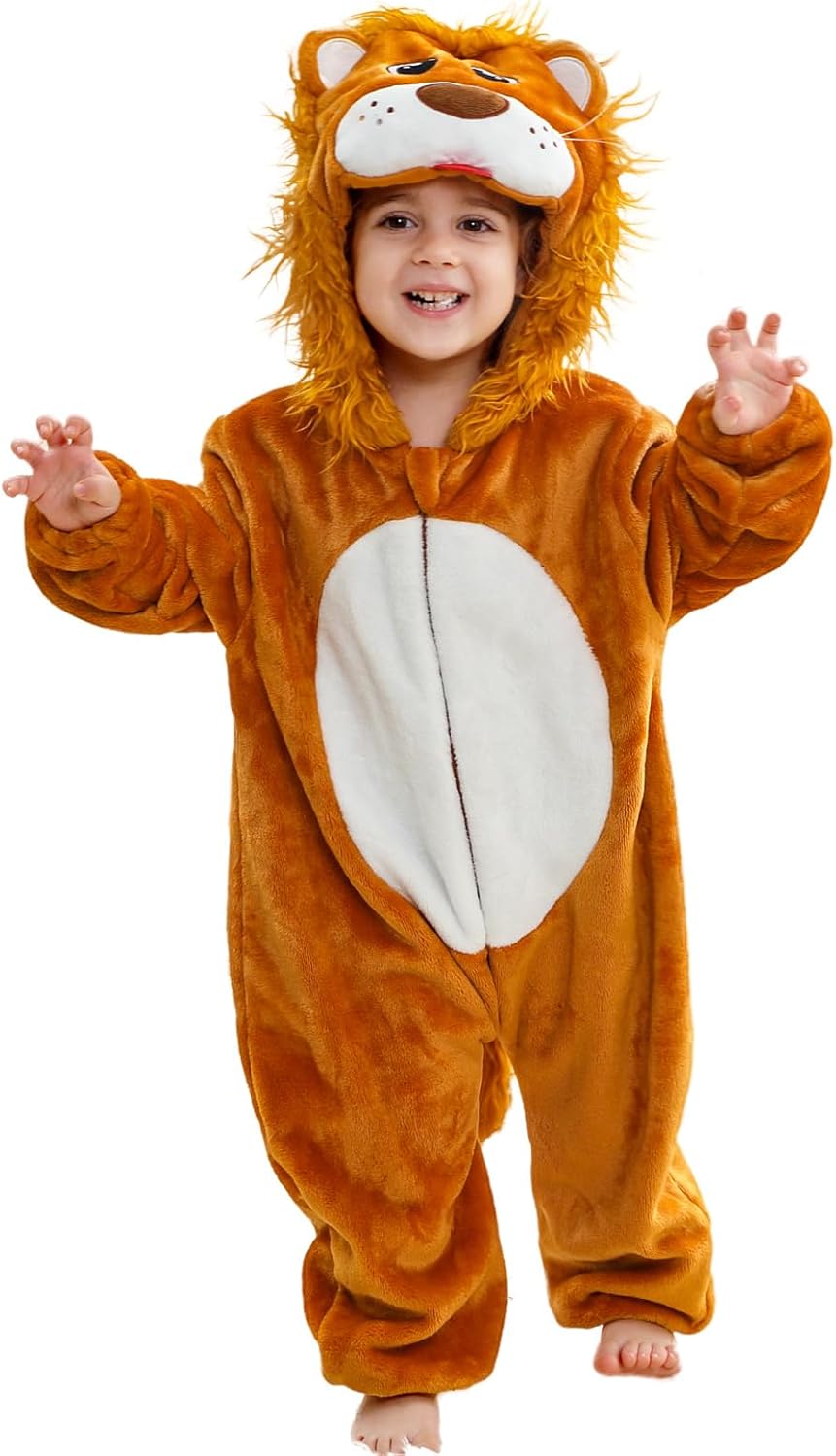 Toddler Newborn Halloween Costume Boy Girl Baby Halloween Outfit Costumes for Kids Infant Dress Up Costumes Romper Lion 2-6 Months