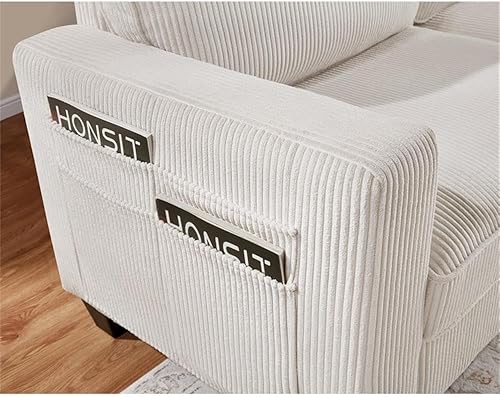 Miniatura 61 de BOWERY HILL Sofá cama reversible/seccional de lino gris acero con almacenamiento para espacio pequeño Gris,Beige,Negro