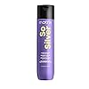 Matrix So Silver Purple Shampoo - Neutralizes Yellow Tones, Color Depositing, Brightening & Toning, For Color Treated, Blonde, Grey, White and Platinum Hair, Vegan
