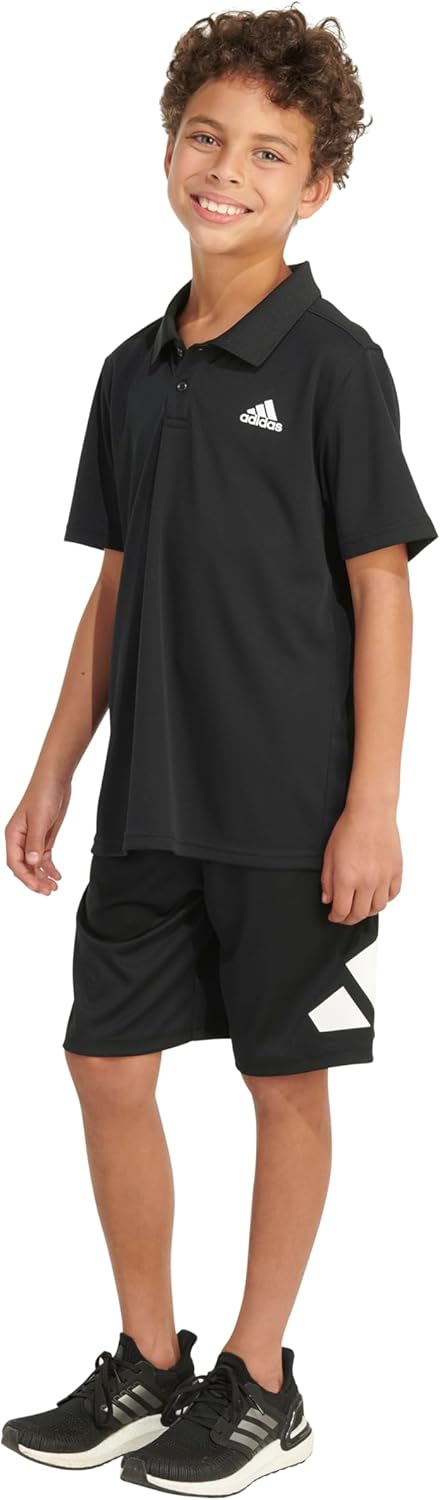 Adidas Boys Active Performance Mesh Golf Polo Shirt - Image 5