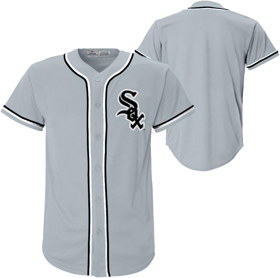 Chicago White Sox MLB Kids Youth 4-18 Gray Team Color Alternate Embroidered Stitched Logo Baseball Fashion Jersey