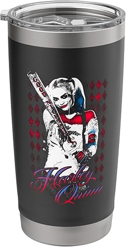 Suicide Squad Vaso aislado de acero inoxidable Harley Quinn Bat