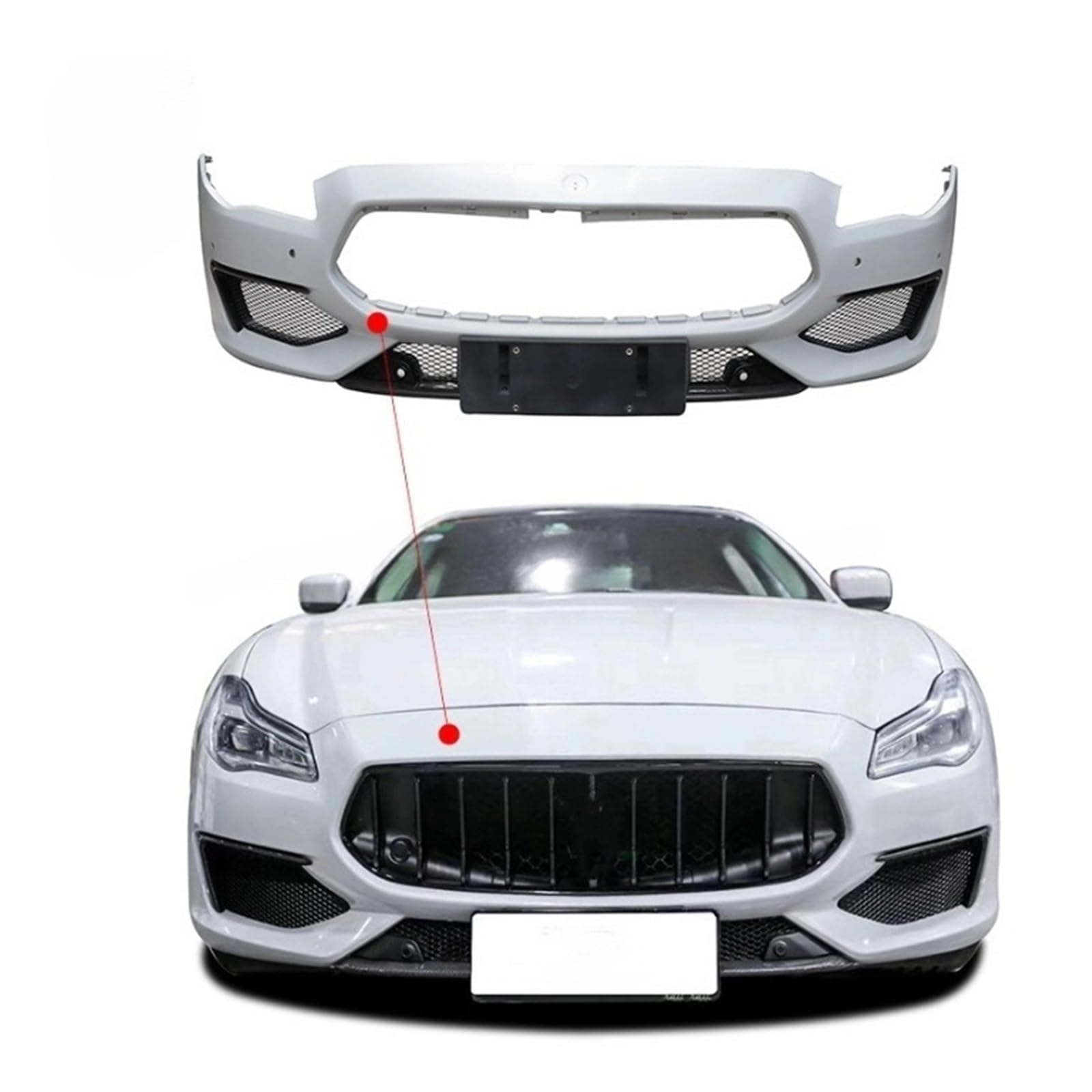 Amazon | GTS スタイル ファイバーグラス バンパー マセラティ 