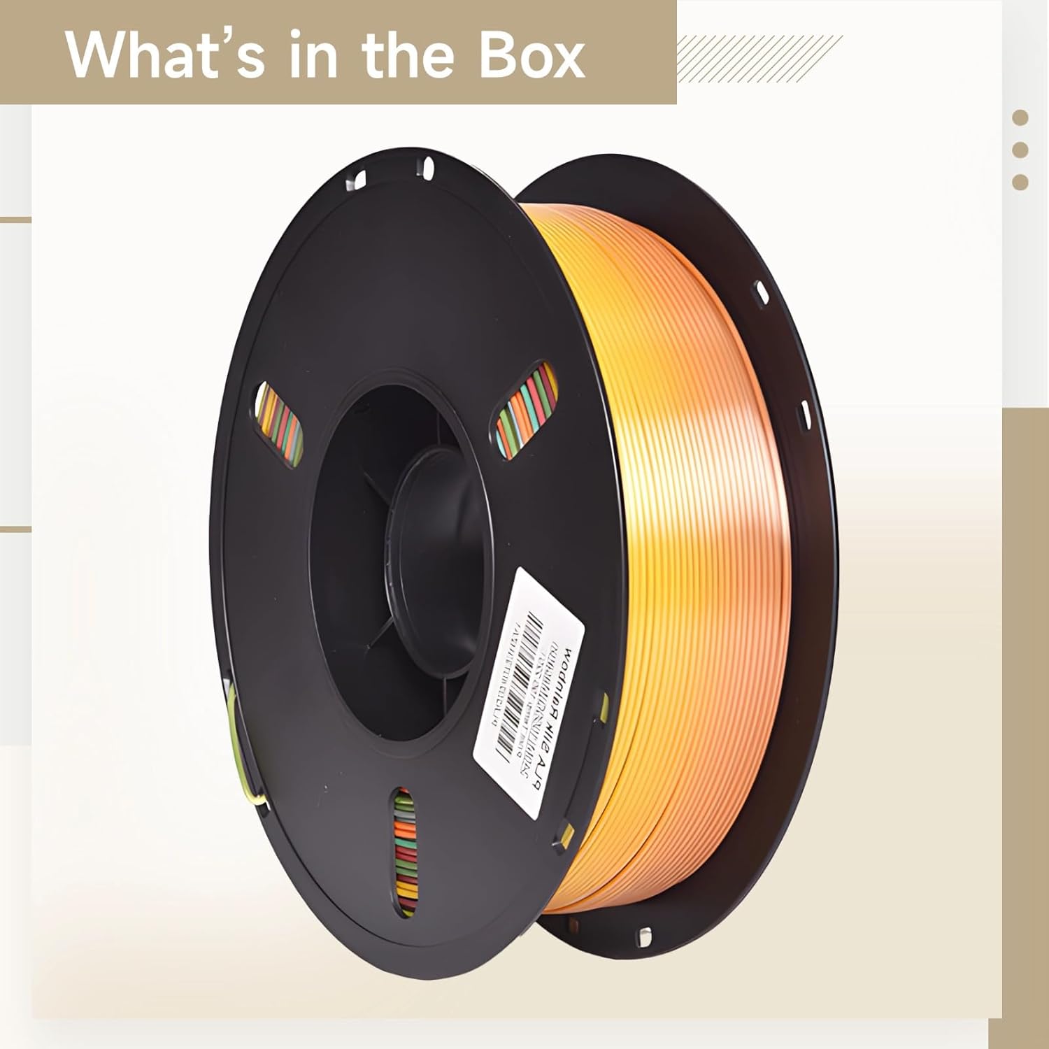 Silk Rainbow Pla Filament 1.75Mm, Multicolor, +/-0.03Mm Dimensional Accuracy, 1 Kg Spool for Most 3D Printers, 7.8 X 7.8 X 2.4 in