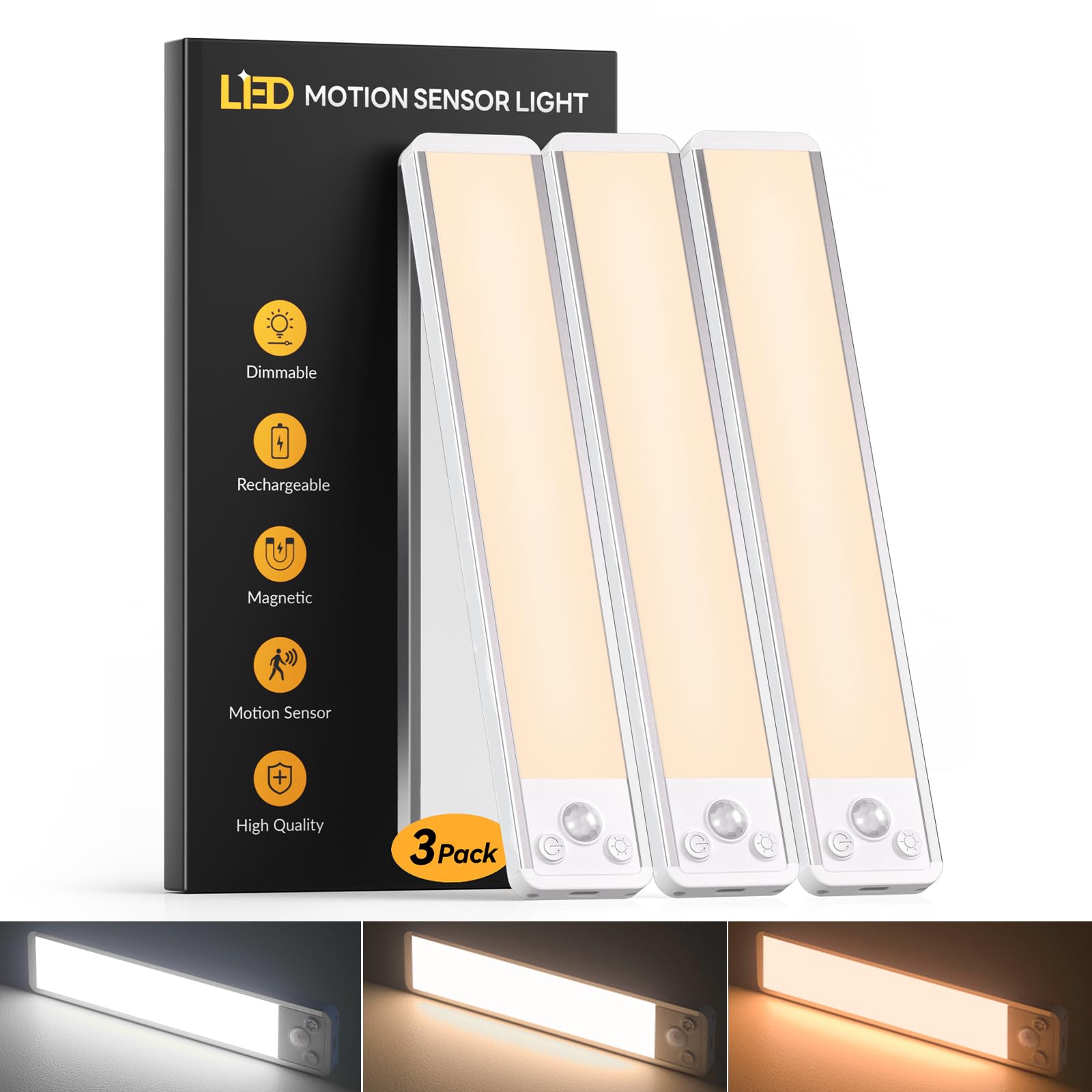 FILIYANO Schrankbeleuchtung Led Lampe mit Bewegungsmelder