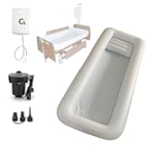 Adult PVC Inflatable Bathtub Kit, Portable Bedside Shower with Pillow, Bed Bathing Aid for Bedridden Elderly Patients with Air Pump and Water Bag