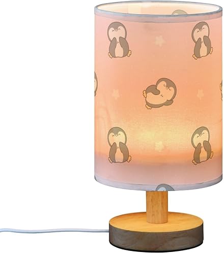 Led Table Lamp Table Desk Lamp for Small Spaces Penguin Cartoon Cute Pink Lights for Night Vision Office
