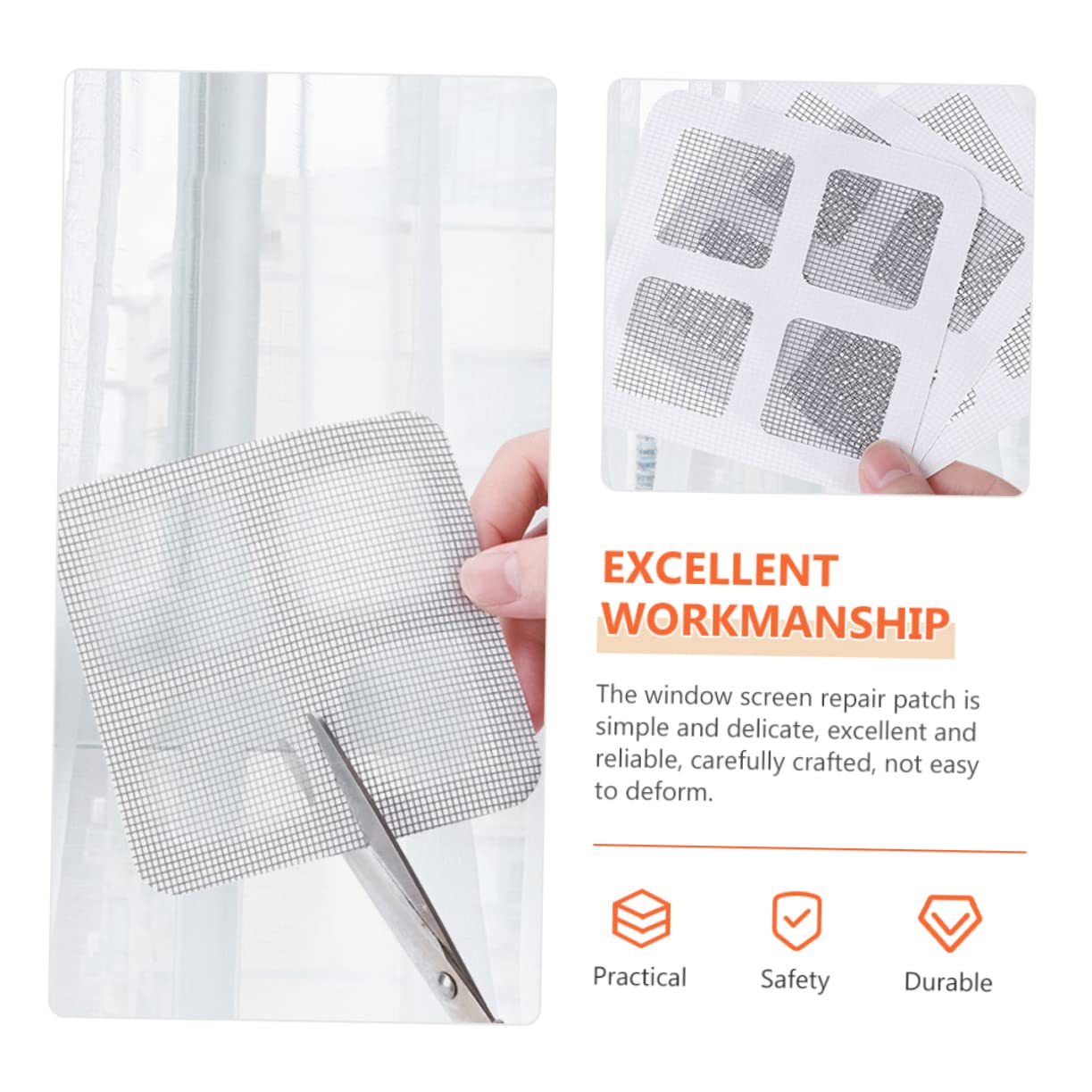 30sheets Adhesive Screen Patch Repair Kit for Window Screen to Use Mesh Tape