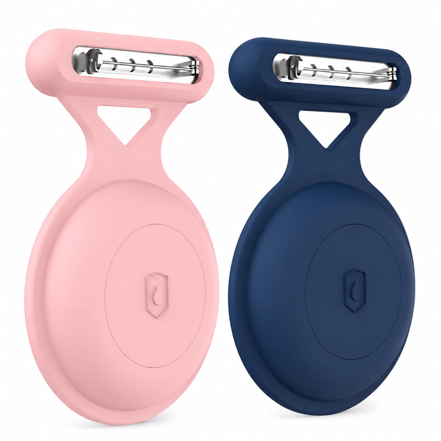 2Pcs Case for Tracker, GPS Tracker Holder for Kids Safety，Pin Brooch Protective Cover for Elderly Toddlers，(Pink and Dark Blue)-image-19