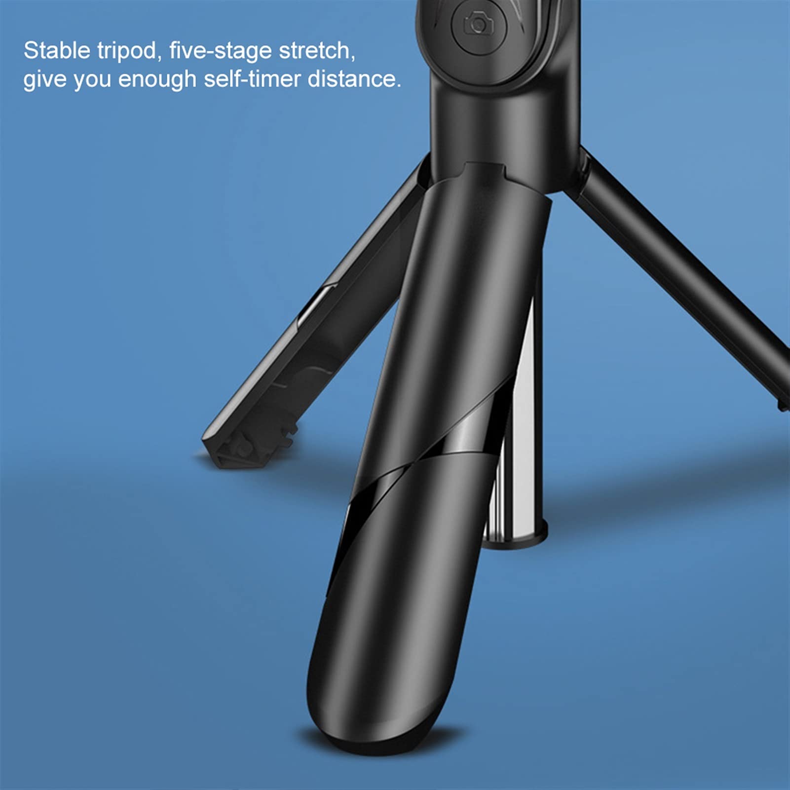 SCRUBY Mini treppiede pieghevole per selfie con Bluetooth, per smartphone, colore: bianco