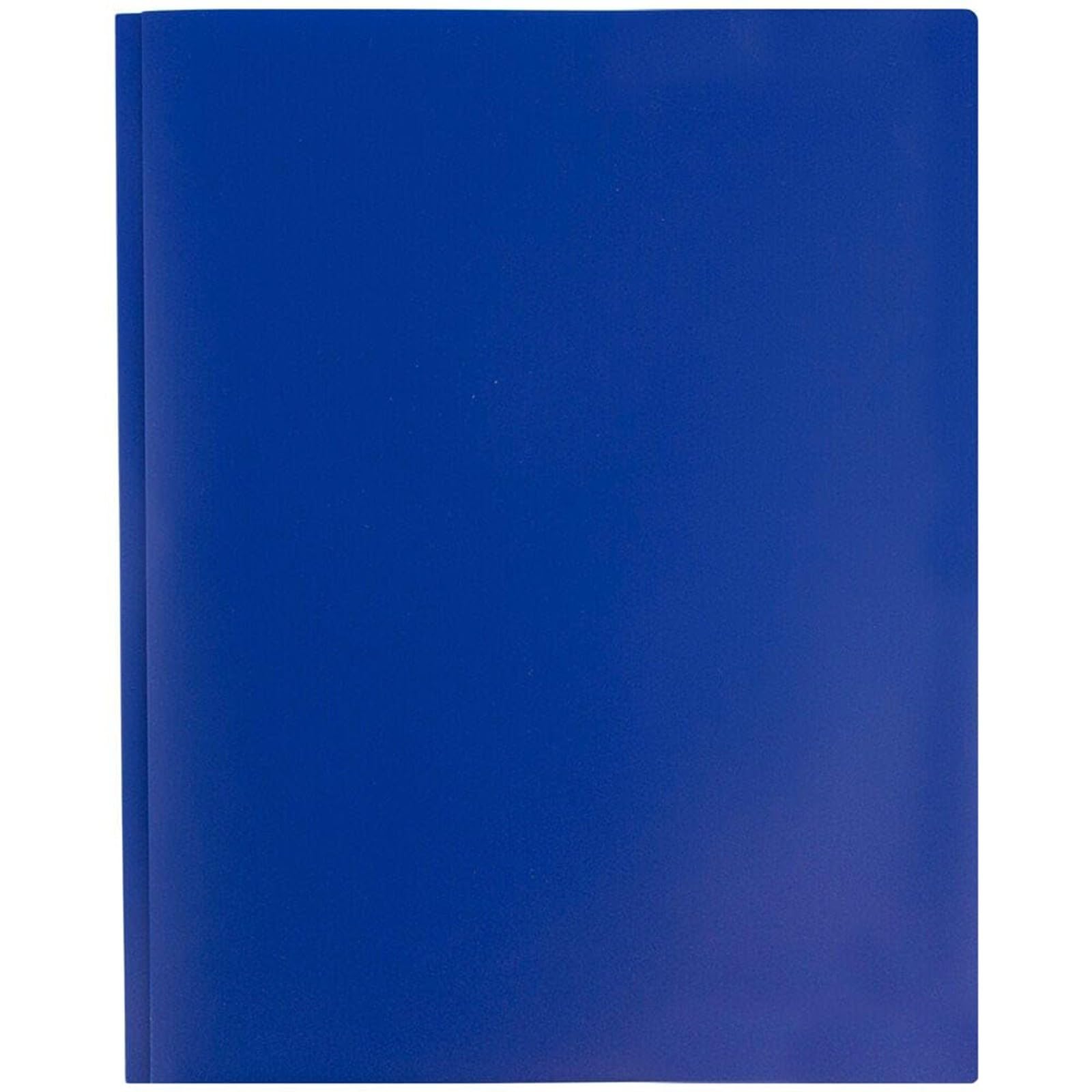 Two-Pocket File Folder, Three-Hole Punch Prong Fasteners, Colored Plastic Folders with Pockets, Poly Folders for School & Office, Durable Heavy Duty File Folders (1, Blue)