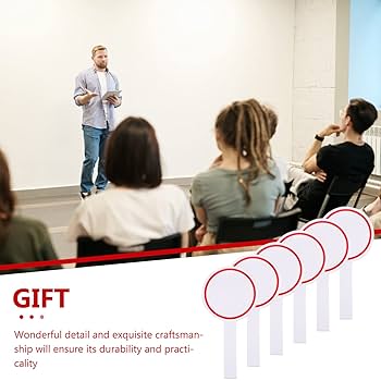 TOYANDONA Blank Dry Erase Response Paddle Writing Scoreboard Voting