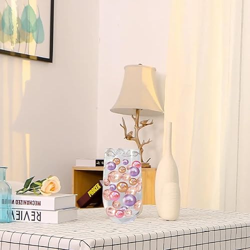 Miniatura 5 de 160 cuentas de perlas para relleno de jarrón, sin agujero, cuentas de perlas para centros de mesa, soporte para cepillos, perlas para velas, hogar,