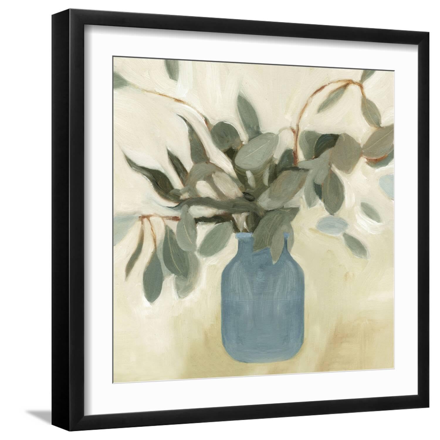 ART.COM Wall Art Print Neutral Arrangement II on Black Frame by Emma Scarvey, 21" x 21"